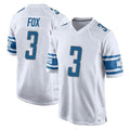 D.Lions #3 Jack Fox Player White Home Game CBdoa Stitched Jerseys