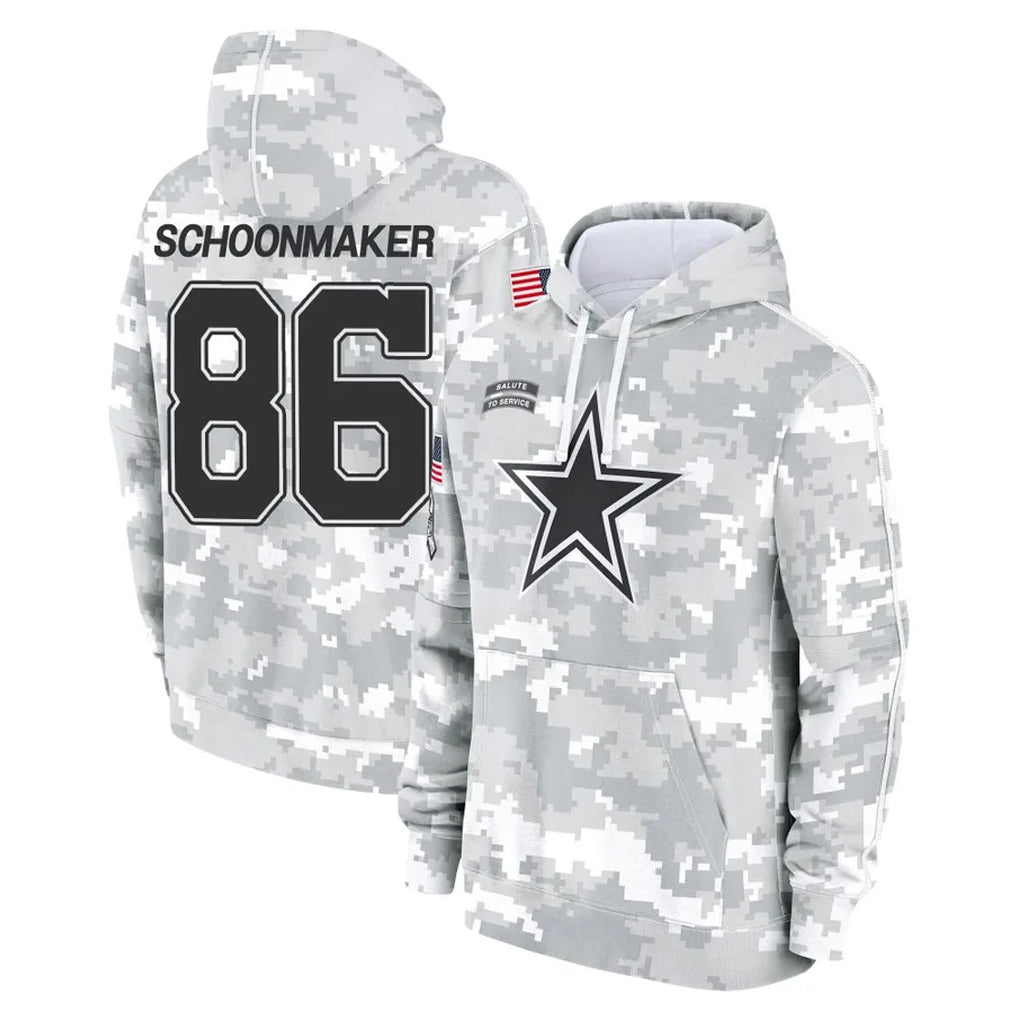 D.Cowboys #86 Luke Schoonmaker Player Arctic Camo Salute to Service Hoodies Limited Game CBdoa Stitched Jerseys