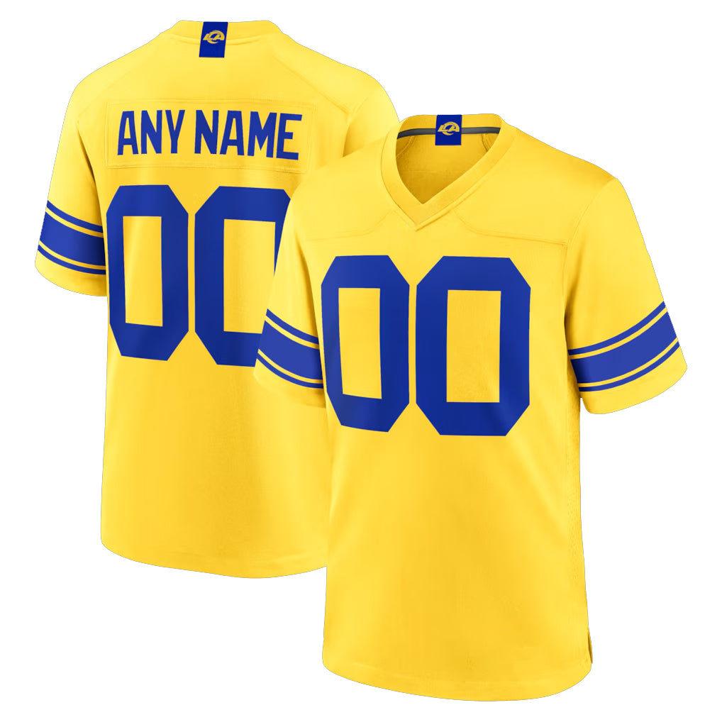 Custom LA.Rams Gold Classic Sol Home Game Any Name & Numbers CBdoa Stitched Jerseys