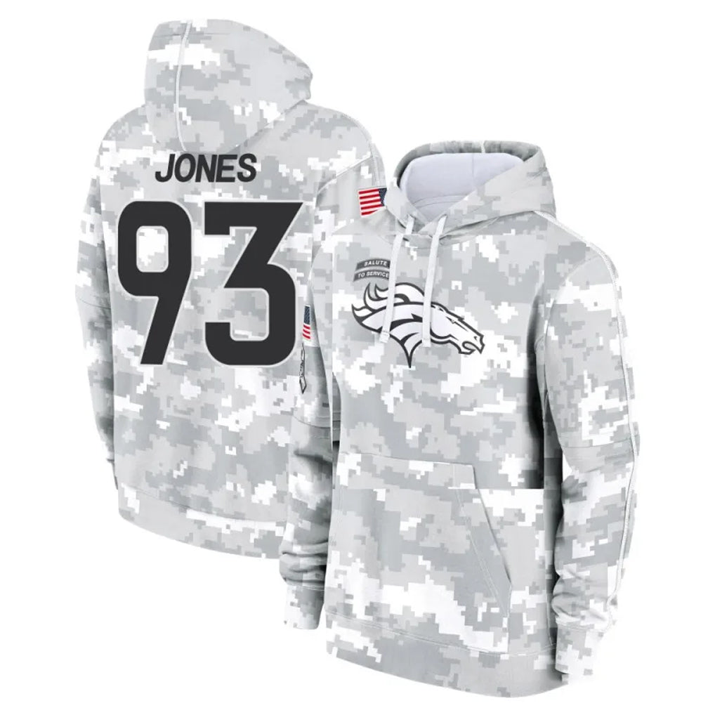 D.Broncos #93 D.J. Jones Player Arctic Camo Salute to Service Hoodies Limited Game CBdoa Stitched Jerseys