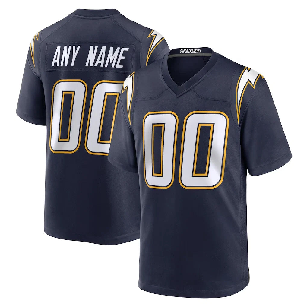 Custom LA.Chargers Navy Alternate Home Game Any Name & Numbers CBdoa Stitched Jerseys