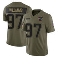 NE.Patriots #97 Milton Williams Player Olive 2025 Salute To Service Limited CBdoa Stitched Jerseys
