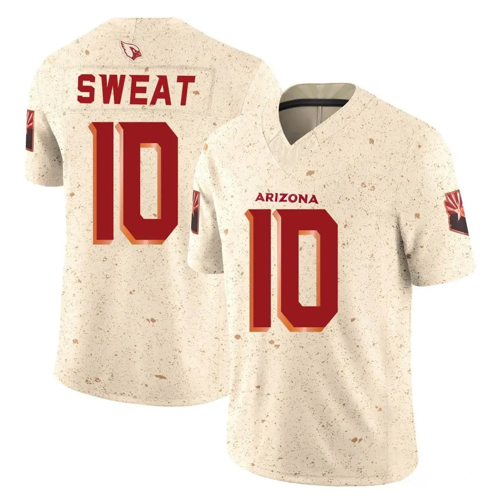 A.Cardinals #10 Josh Sweat Player Cream Rivalries Collection Vapor Limited Home Game CBdoa Stitched Jerseys