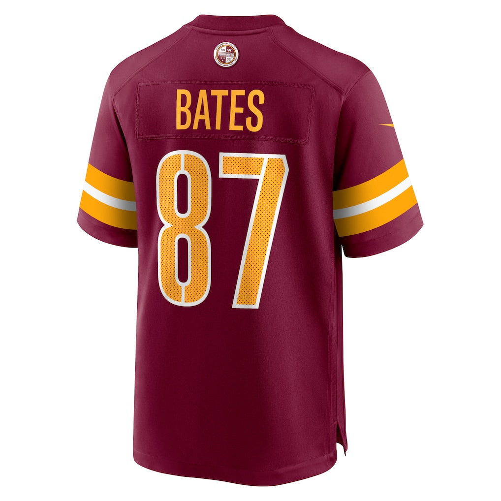 CBdoa W.Commanders #87 John Bates Burgundy Game Jersey