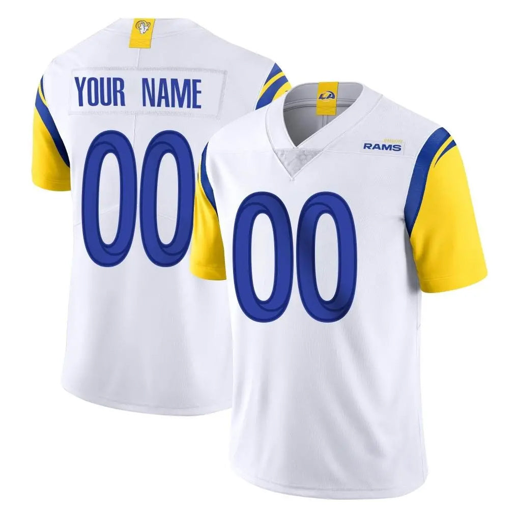 Custom LA.Rams White Limited Vapor Untouchable Home Game Any Name & Numbers CBdoa Stitched Jerseys