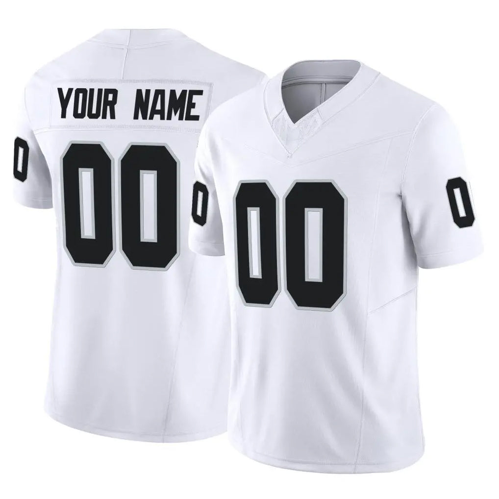 Custom LV.Raiders White Limited Vapor F.U.S.E. Home Game Any Name & Numbers CBdoa Stitched Jerseys