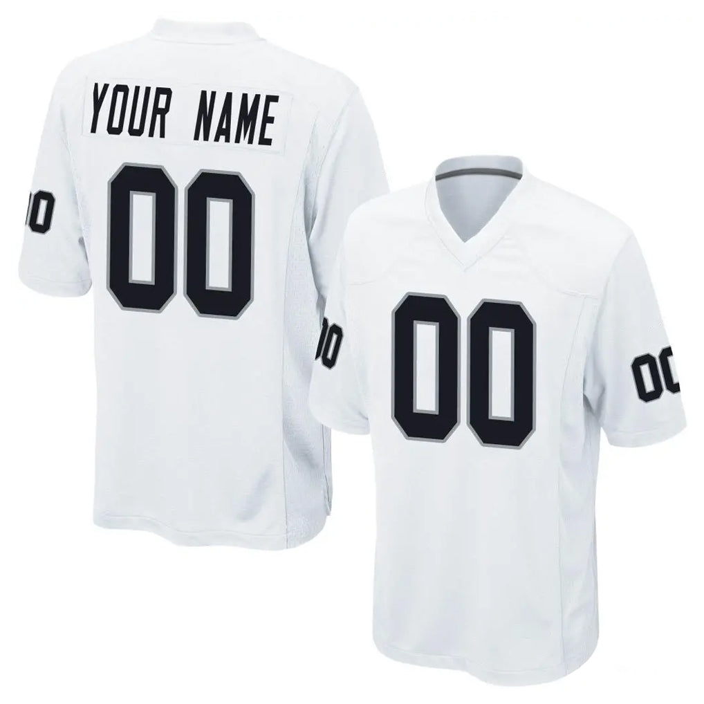 Custom LV.Raiders White Home Game Any Name & Numbers CBdoa Stitched Jerseys