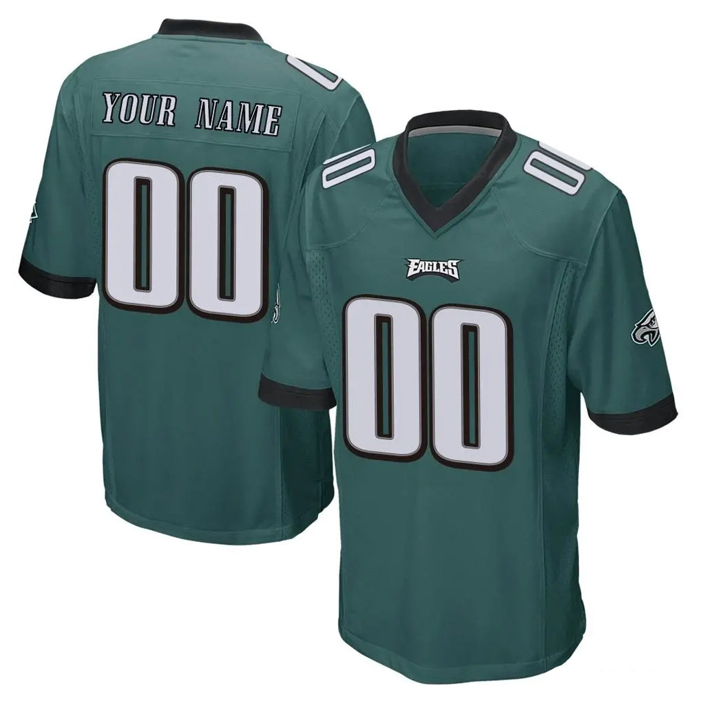 Custom P.Eagles Team Color Green Home Game Any Name & Numbers CBdoa Stitched Jerseys