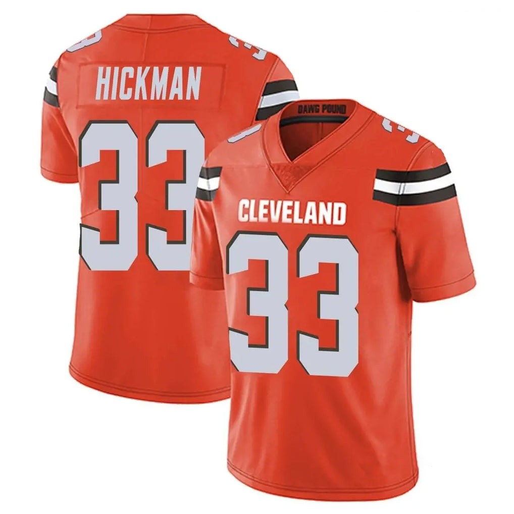 C.Browns #33 Ronnie Hickman Player Orange Alternate Vapor Untouchable Limited Home Game CBdoa Stitched Jerseys