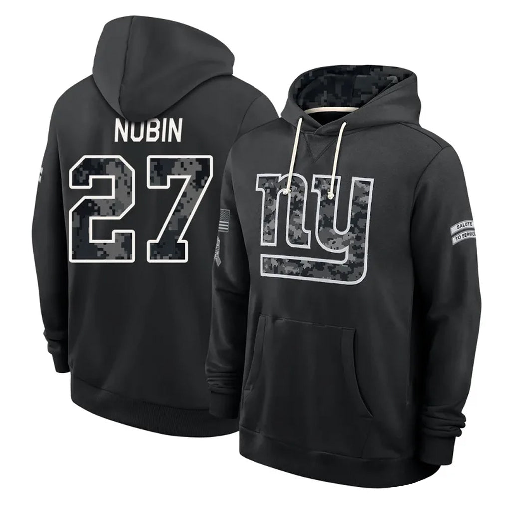 NY.Giants #27 Tyler Nubin Player 2026 Black Logo Pullover Hoodies Limited Game CBdoa Stitched Jerseys