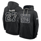 NY.Giants #27 Tyler Nubin Player 2026 Black Logo Pullover Hoodies Limited Game CBdoa Stitched Jerseys