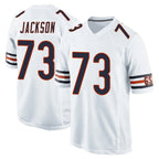 C.Bears #73 Jonah Jackson Player White Home Game CBdoa Stitched Jerseys