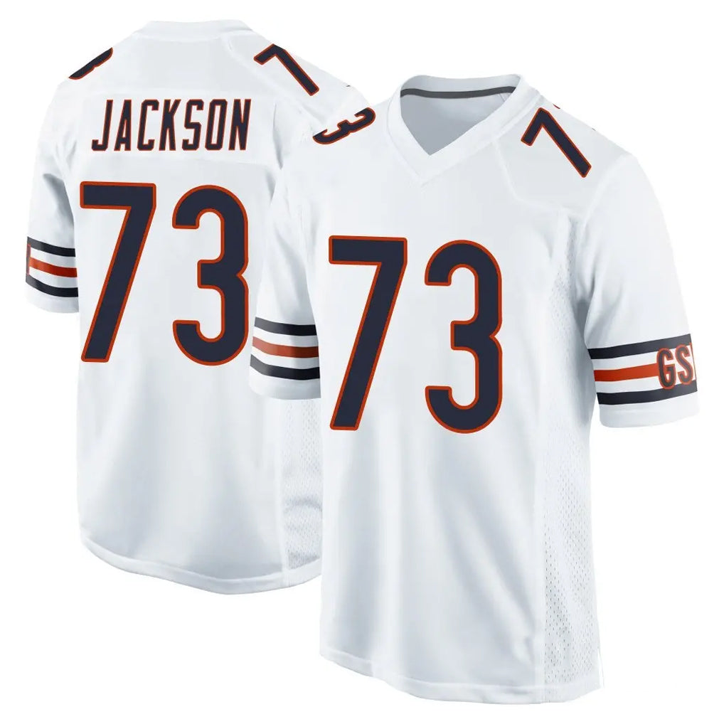 C.Bears #73 Jonah Jackson Player White Home Game CBdoa Stitched Jerseys