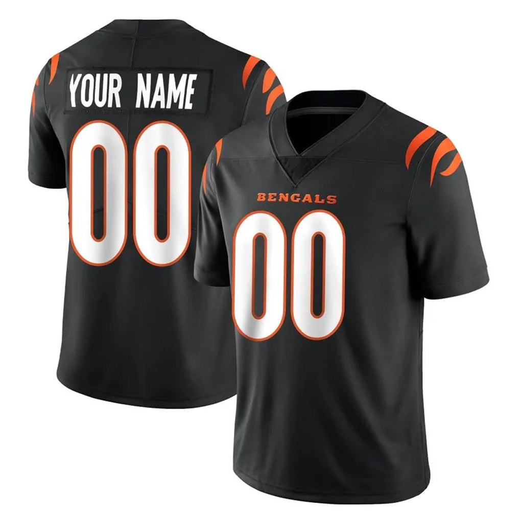 Custom C.Bengals Black Vapor Untouchable Limited Home Game Any Name & Numbers CBdoa Stitched Jerseys