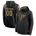 Custom A.Falcons Black Salute to Service Fleece Hoodie Any Name & Numbers CBdoa Stitched Jerseys