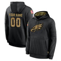 Custom P.Eagles Black Salute to Service Hoodies Limited Game Any Name & Numbers CBdoa Stitched Jerseys