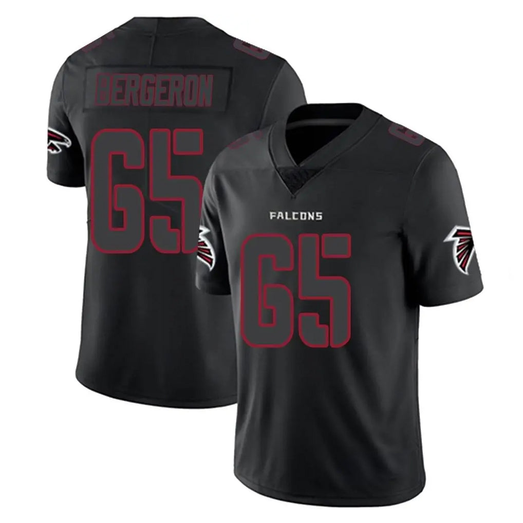 A.Falcons #65 Matthew Bergeron Player Black Impact Limited Game CBdoa Stitched Jerseys