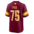 CBdoa W.Commanders #75 Chris Paul Burgundy Player Game Jersey