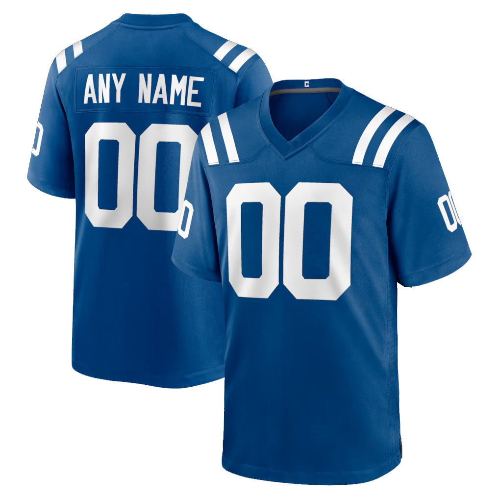 Custom IN.Colts Royal Home Game Any Name & Numbers CBdoa Stitched Jerseys