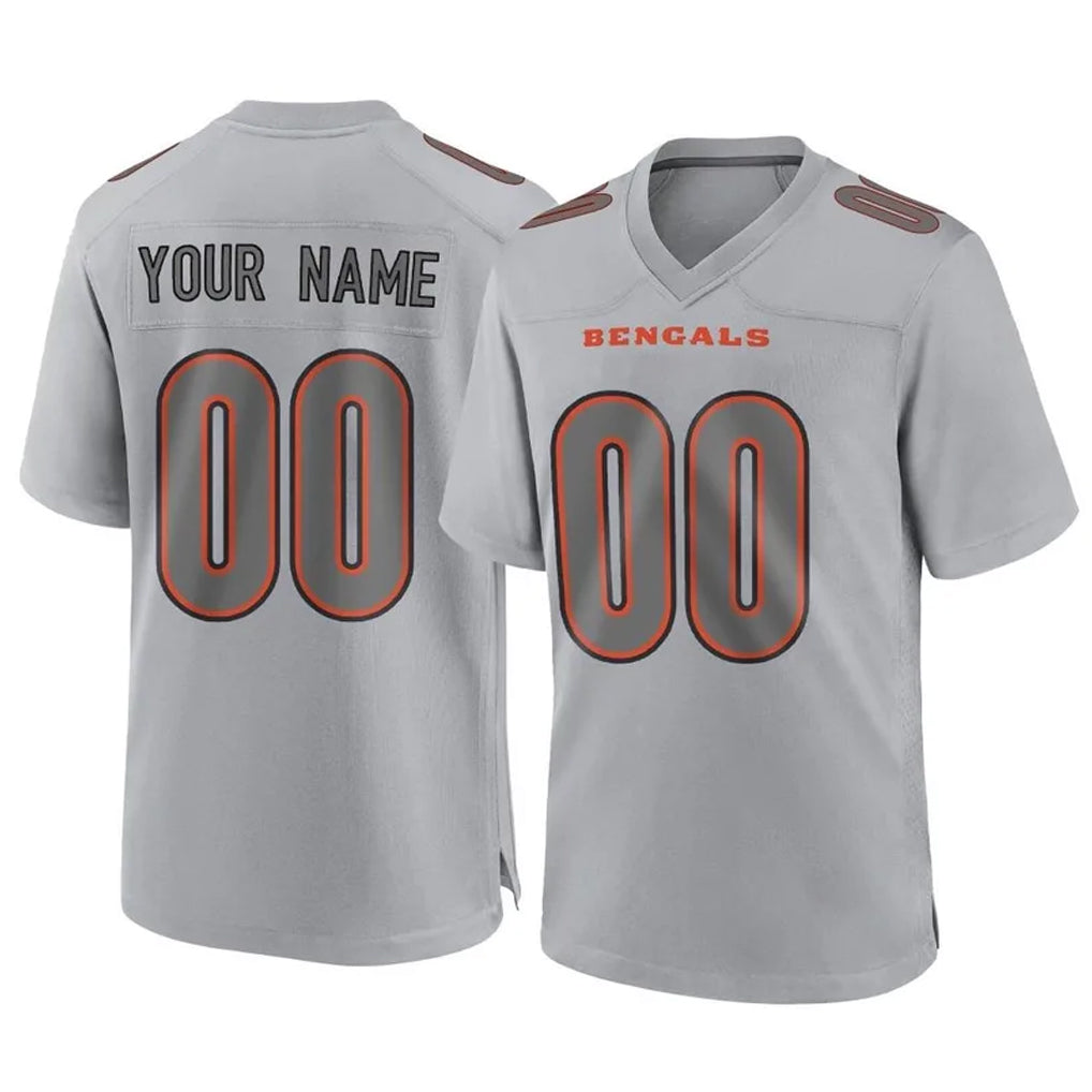 Custom C.Bengals Gray Atmosphere Fashion Game Any Name & Numbers CBdoa Stitched Jerseys
