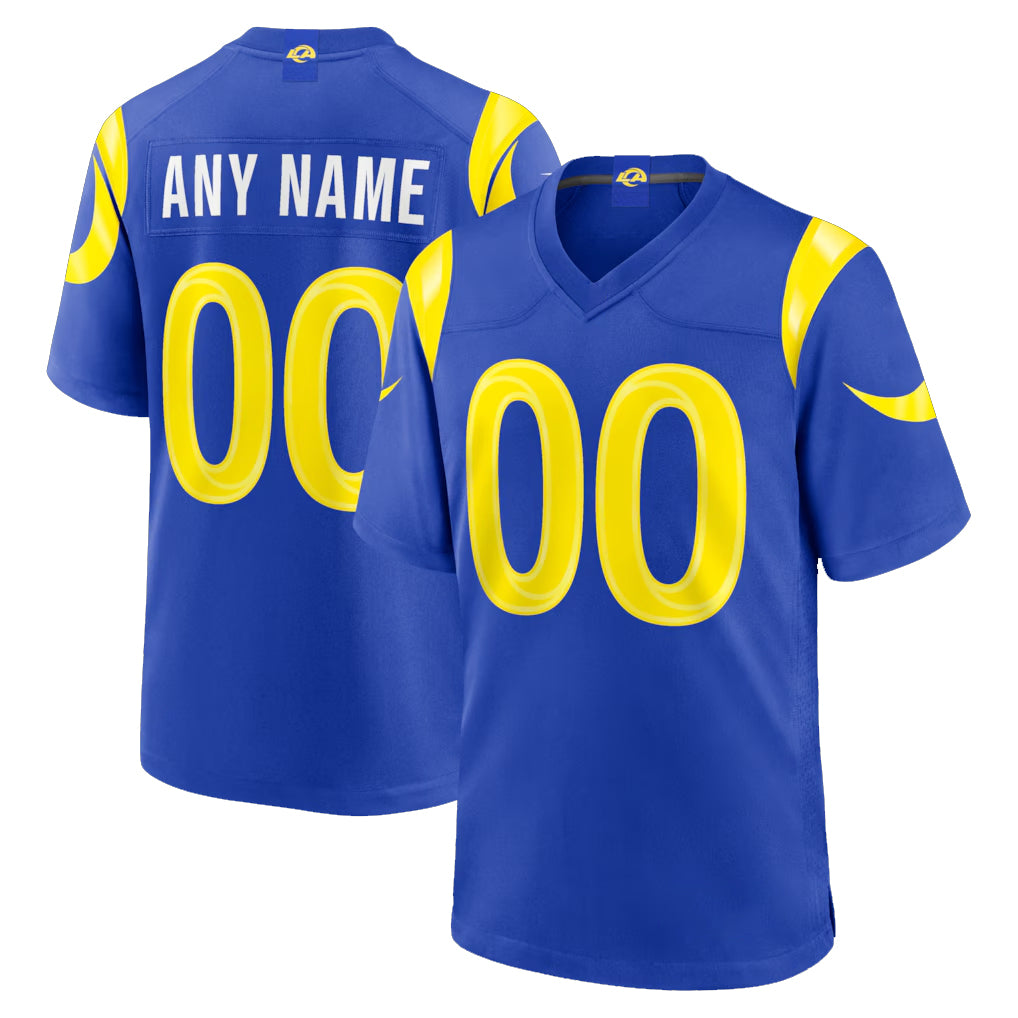 Custom LA.Rams Royal Limited Home Game Any Name & Numbers CBdoa Stitched Jerseys