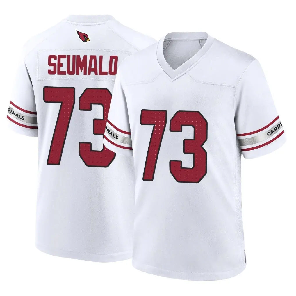 A.Cardinals #73 Isaac Seumalo Player White Home Game CBdoa Stitched Jerseys