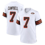 C.Browns #7 Tyson Campbell Player White Alternate Home Game CBdoa Stitched Jerseys
