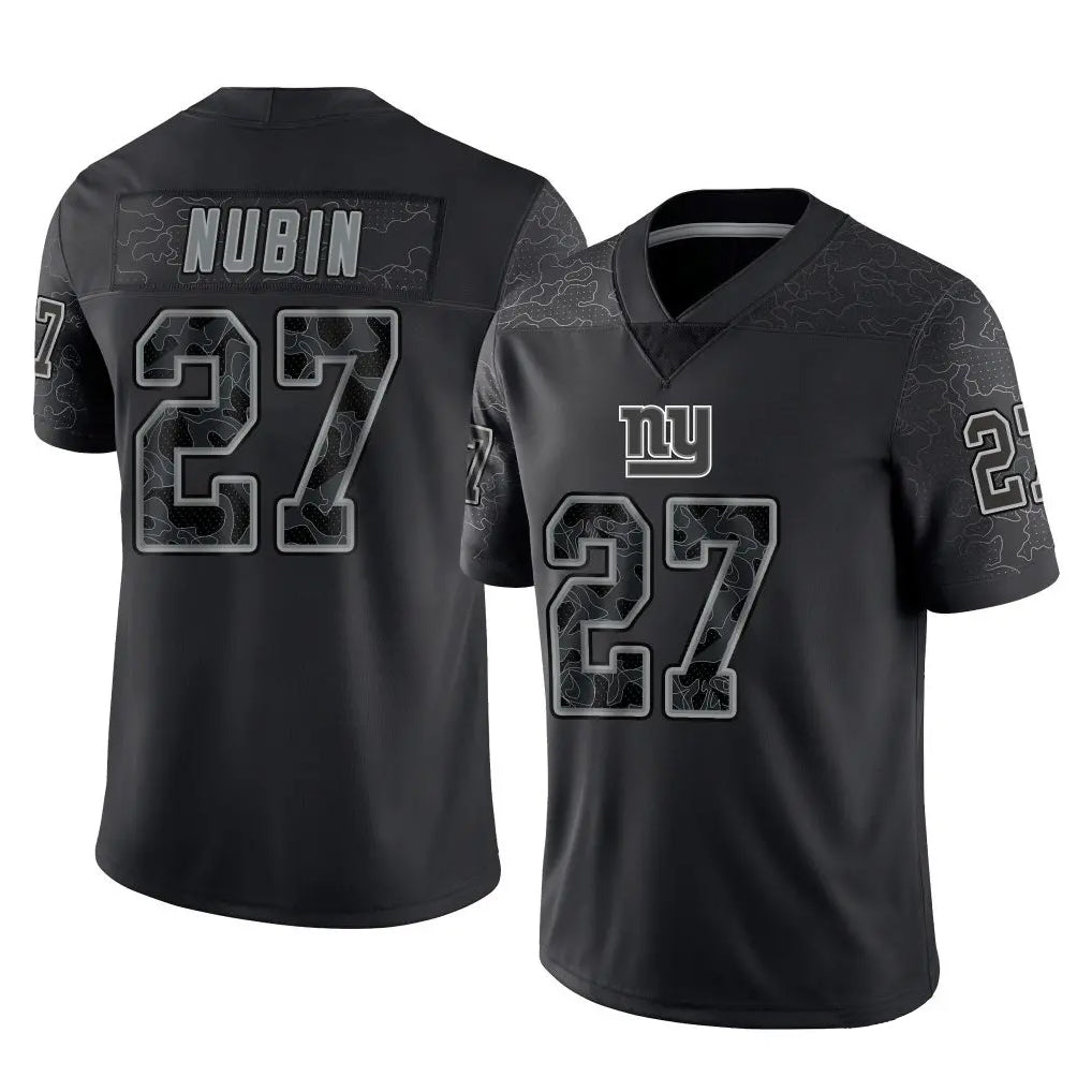 NY.Giants #27 Tyler Nubin Player Black Limited Reflective Home Game CBdoa Stitched Jerseys