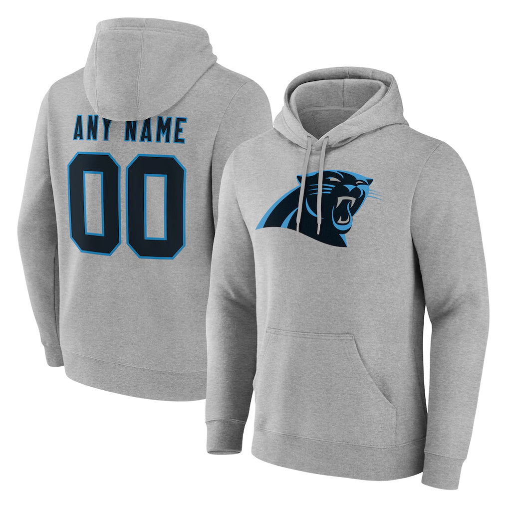 Custom C.Panthers Gray Salute to Service Hoodies Any Name & Numbers CBdoa Stitched Jerseys