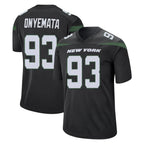NY.Jets #93 David Onyemata Player Stealth Black Home Game CBdoa Stitched Jerseys