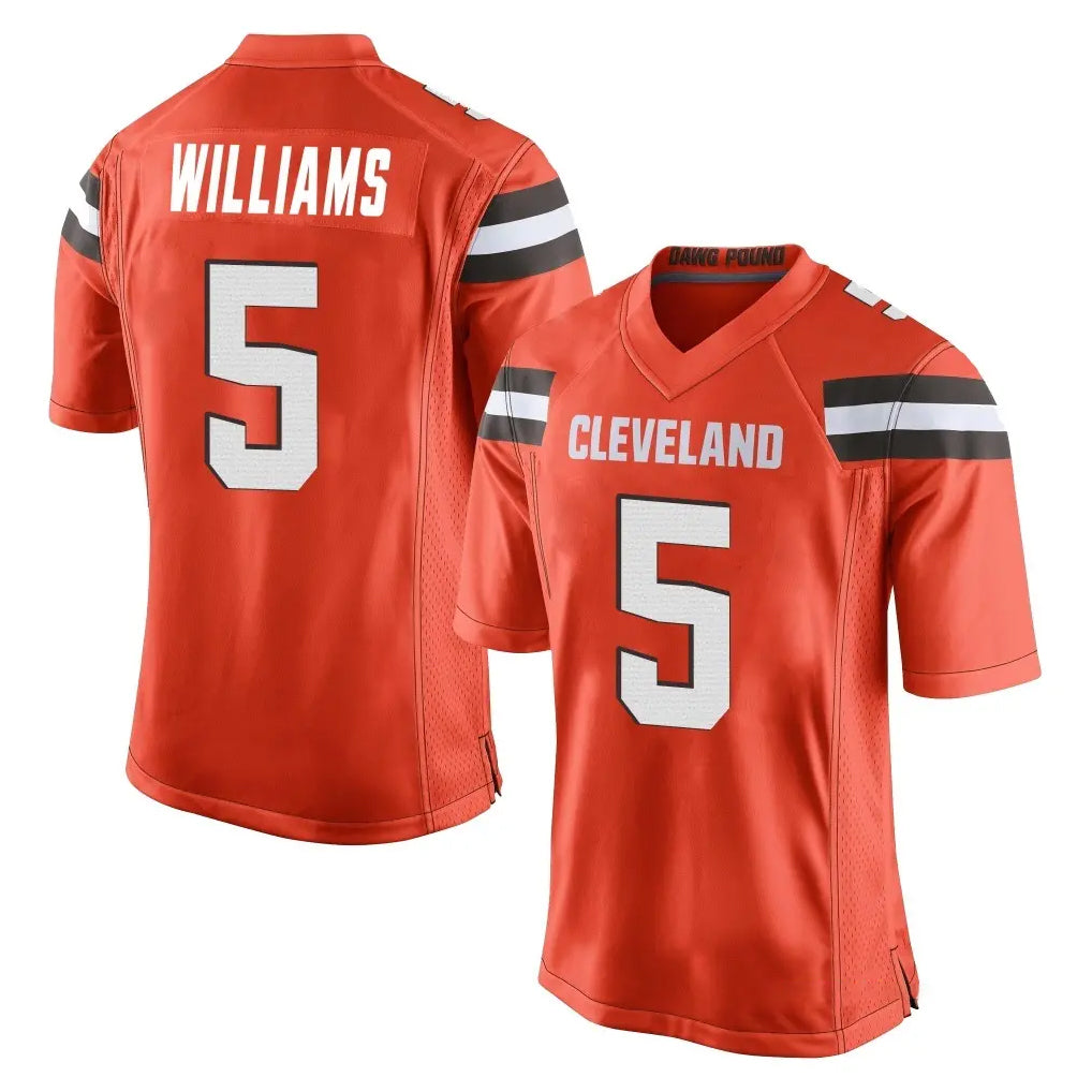 C.Browns #5 Quincy Williams Player Orange Home Game CBdoa Stitched Jerseys