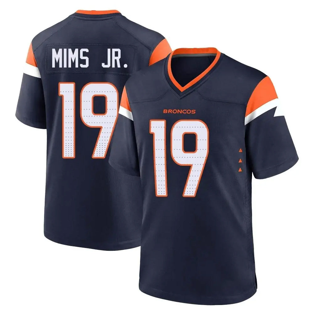 D.Broncos #19 Marvin Mims Jr. Player Navy Home Game CBdoa Stitched Jerseys