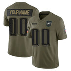 Custom P.Eagles Olive 2025 Salute To Service Limited Any Name & Numbers CBdoa Stitched Jerseys