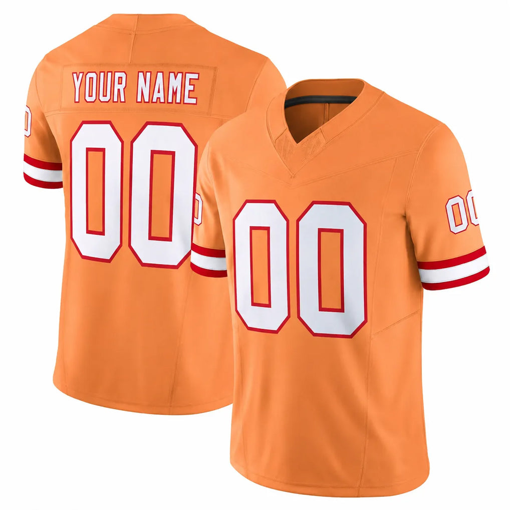 Custom TB.Buccaneers Orange Limited Vapor F.U.S.E. Home Game Any Name & Numbers CBdoa Stitched Jerseys
