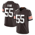 C.Browns #55 Spencer Fano Player Brown Color Vapor Untouchable Limited Home Game CBdoa Stitched Jerseys