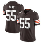 C.Browns #55 Spencer Fano Player Brown Color Vapor Untouchable Limited Home Game CBdoa Stitched Jerseys