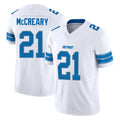 D.Lions #21 Roger McCreary Player White Limited Vapor F.U.S.E. Alternate Home Game CBdoa Stitched Jerseys
