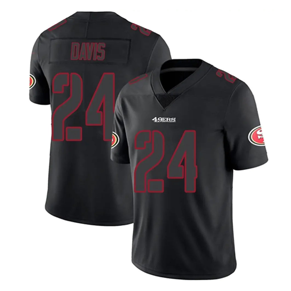 SF.49ers #24 Ashtyn Davis Player Black Impact Limited Home Game CBdoa Stitched Jerseys