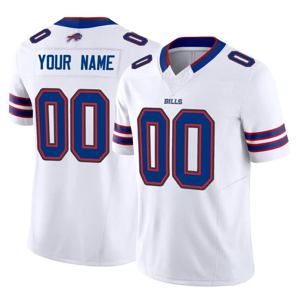 Custom B.Bills White Vapor F.U.S.E. Limited Home Game Any Name & Numbers CBdoa Stitched Jerseys