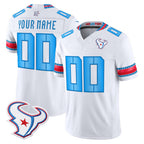 Custom H.Texans Whtie 2026 Rivalries Vapor Limited Home Game Any Name & Numbers CBdoa Stitched jerseys