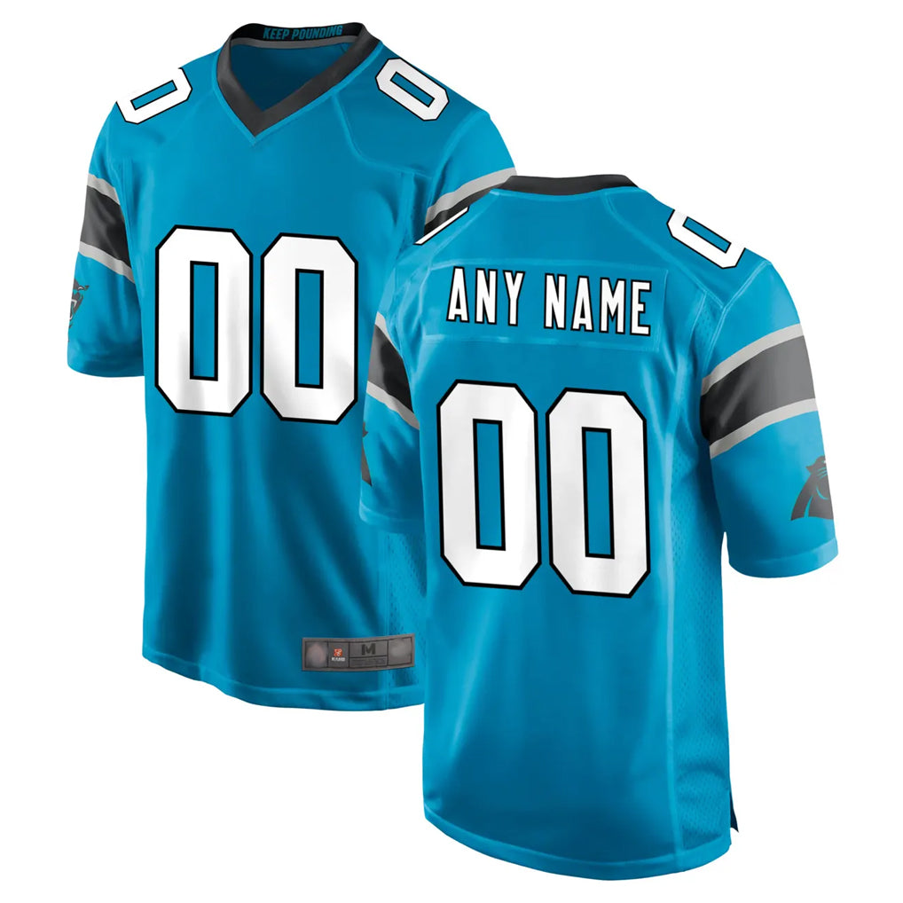 Custom C.Panthers Blue Game Any Name & Numbers CBdoa Stitched Jerseys