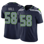 S.Seahawks #58 Derick Hall Player Navy Limited Vapor F.U.S.E. Home Game CBdoa Stitched Jerseys