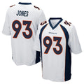D.Broncos #93 D.J. Jones Player White Game CBdoa Stitched Jerseys