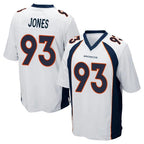 D.Broncos #93 D.J. Jones Player White Game CBdoa Stitched Jerseys