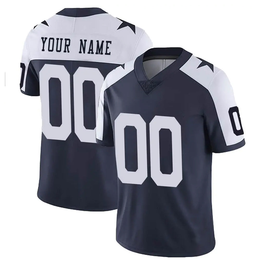Custom D.Cowboys Navy-White Limited Alternate Vapor Untouchable Home Game Any Name & Numbers CBdoa Stitched Jerseys