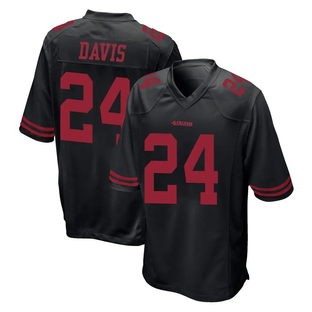 SF.49ers #24 Ashtyn Davis Player Black Alternate Home Game CBdoa Stitched Jerseys