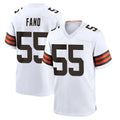 C.Browns #55 Spencer Fano Player White Home Game CBdoa Stitched Jerseys