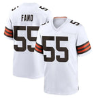 C.Browns #55 Spencer Fano Player White Home Game CBdoa Stitched Jerseys
