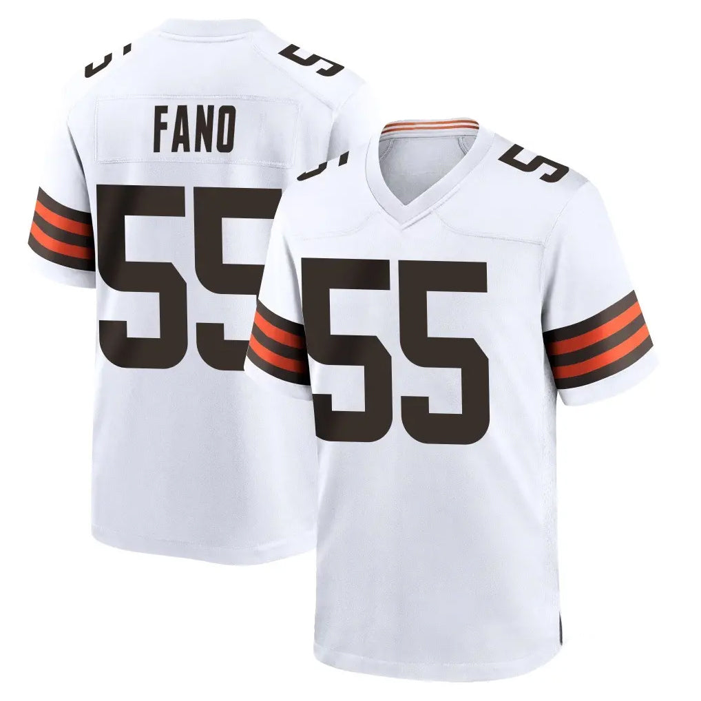 C.Browns #55 Spencer Fano Player White Home Game CBdoa Stitched Jerseys