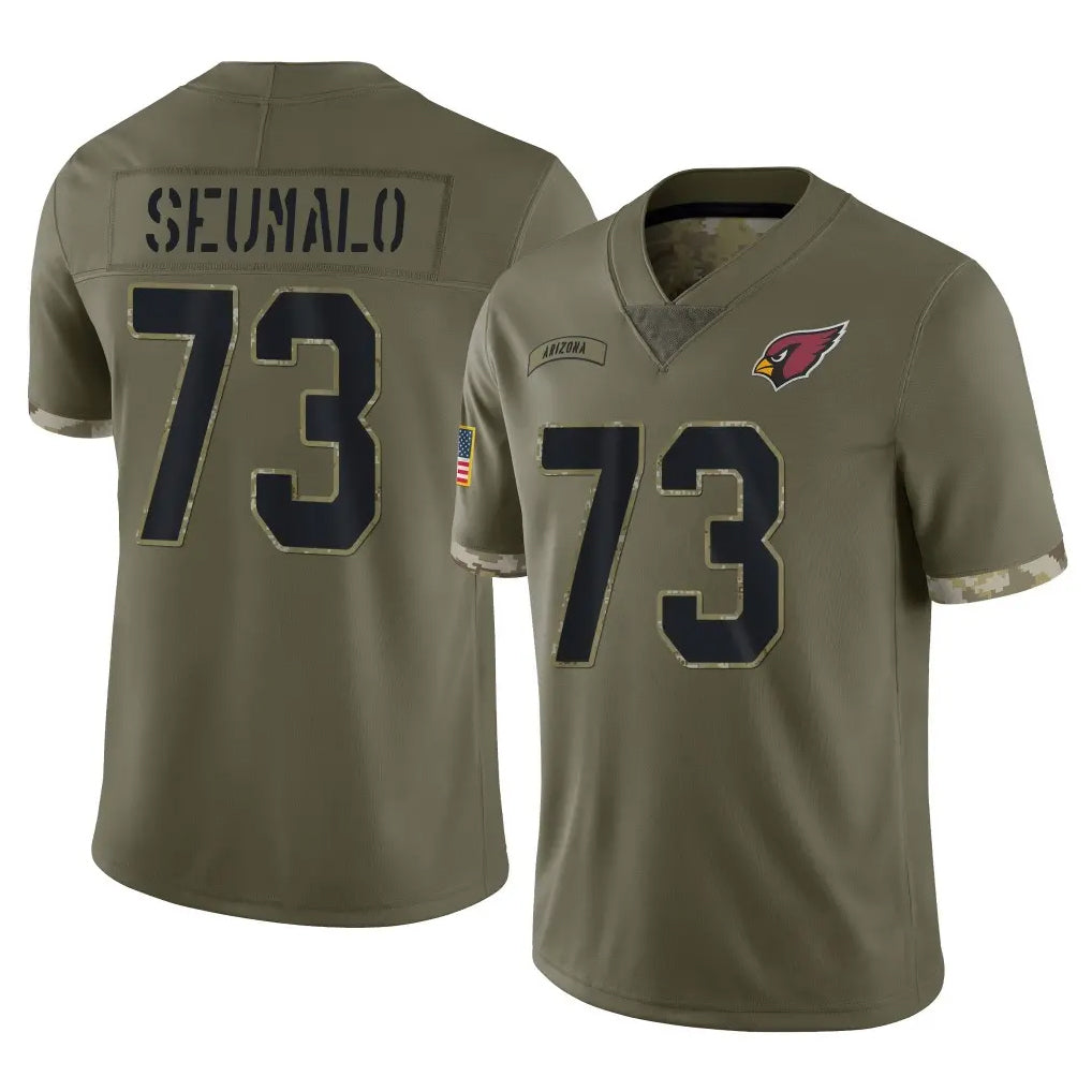 A.Cardinals #73 Isaac Seumalo Player Olive Limited Salute To Service Home Game CBdoa Stitched Jerseys
